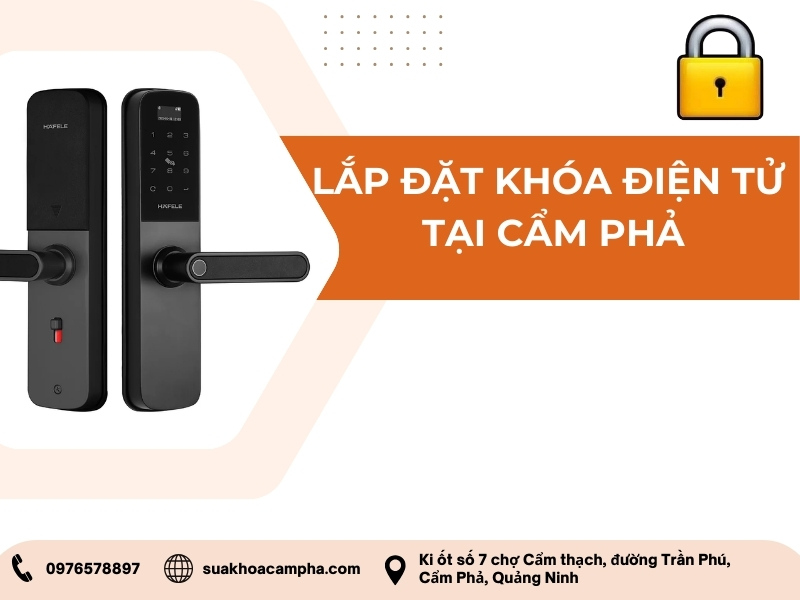 Lắp đặt khóa điện tử tại Cẩm Phả Lắp đặt khóa điện tử tại Cẩm Phả